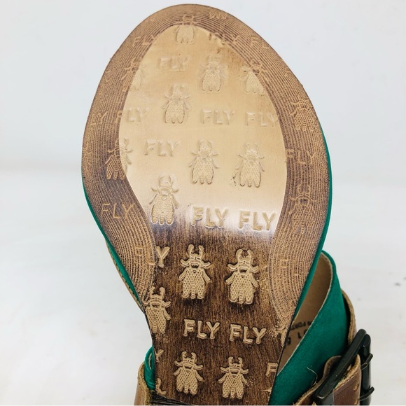 Fly London Girl Leather Sandal Heels - Picture 13 of 13